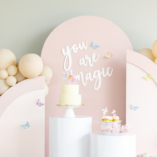 Custom Wooden Backdrop Name Sign