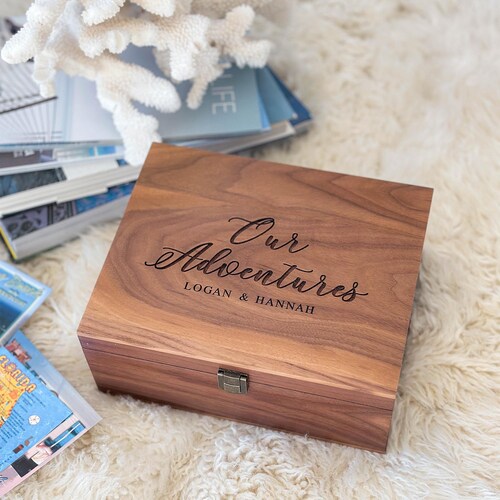 Personalized Walnut Wedding Keepsake Box