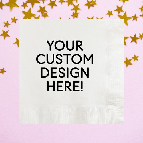 Personalized Full-Color Logo and Monogram Cocktail Napkins
