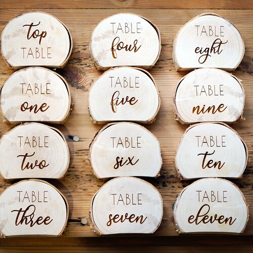 Rustic Wedding Table Number Holder