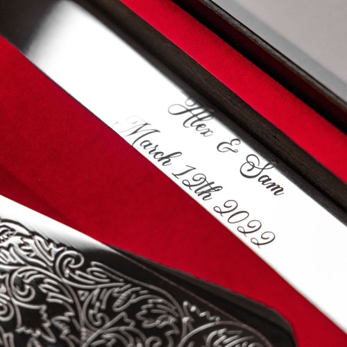 Personalized Wedding Cake Knife and Server Set