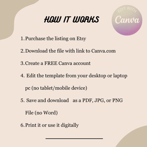 Wedding Table Numbers – Editable Photo Template (Printable)