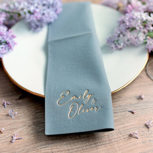 Personalized Soft Linen-Like Disposable Dinner Napkins