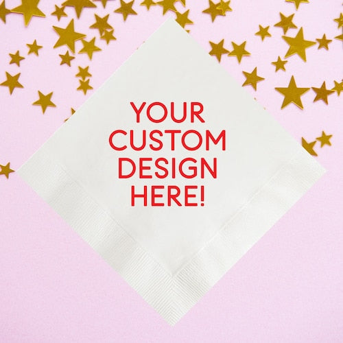 Personalized Full-Color Logo and Monogram Cocktail Napkins