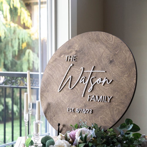 Guest Book Alternative – Personalized Layered Wood Wedding Sign