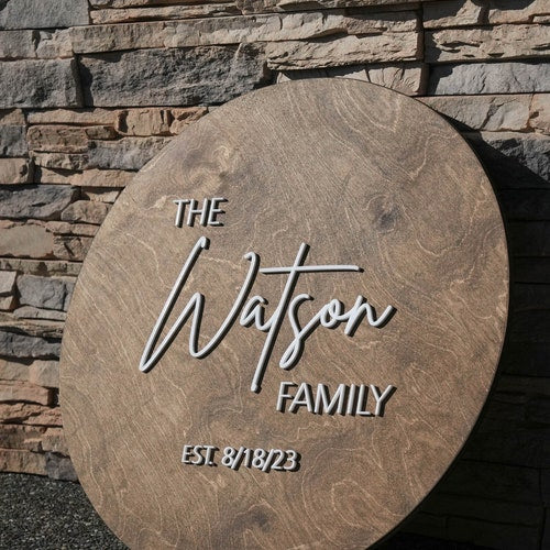 Guest Book Alternative – Personalized Layered Wood Wedding Sign