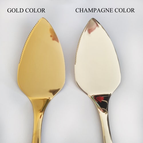 Engraved Wedding Cake Cutting Set – Champagne Knife, Server, & Forks