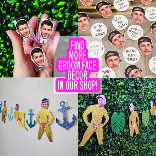 Custom Groom Face Plastic Shot Glasses – Bachelorette Party Favors