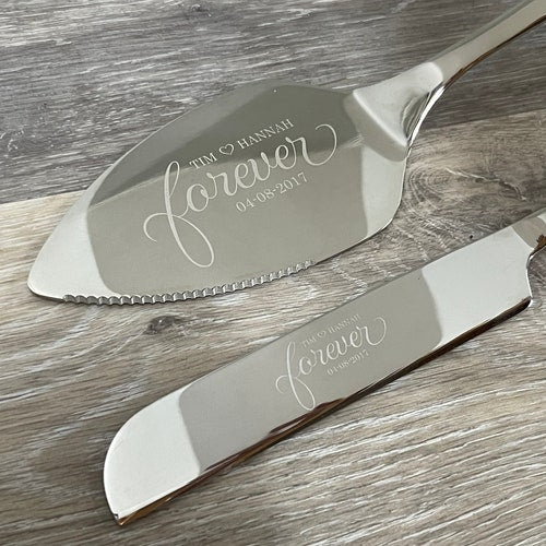 Personalized Cake Knife and Server Set