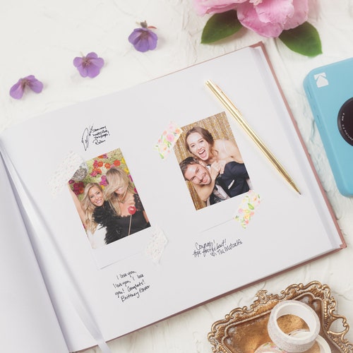 Elegant Wedding Guest Book with Ornate Crest Design