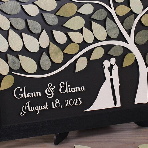 Tree of Leaves Magnetic Wedding Guest Book Alternative