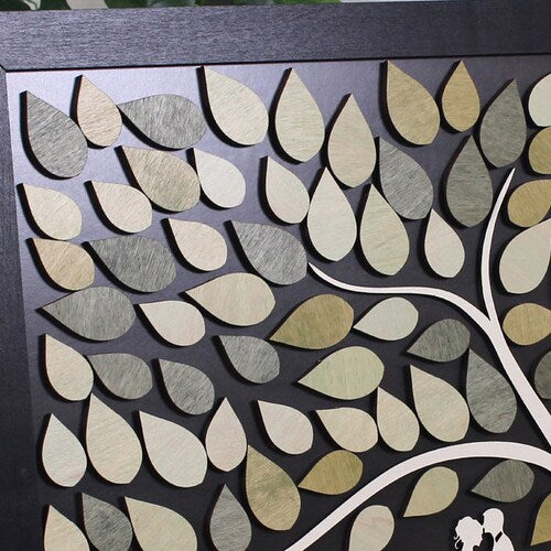 Tree of Leaves Magnetic Wedding Guest Book Alternative
