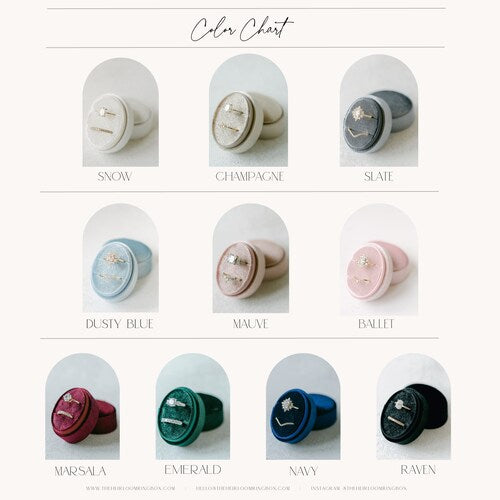 Custom Velvet Heirloom Ring Box – Personalized Engagement & Wedding Ring Box, Triple Slot, Double Slot, or Single Slot