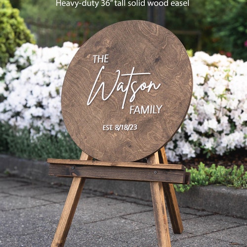 Guest Book Alternative – Personalized Layered Wood Wedding Sign