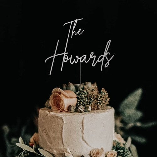Rustic Personalized Wedding Cake Topper