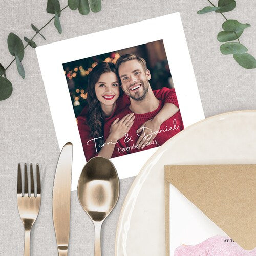 Custom Image 3-Ply Napkins – Personalized for Weddings, Parties, and Events