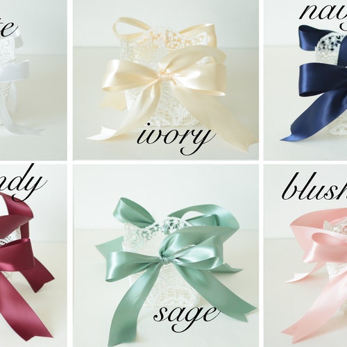 Lace Flower Girl Basket with Satin Ribbon Handle