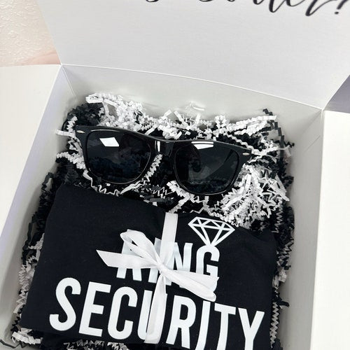 Ring Bearer Proposal Gift Set – Personalized Shirt, Sunglasses & Custom Box
