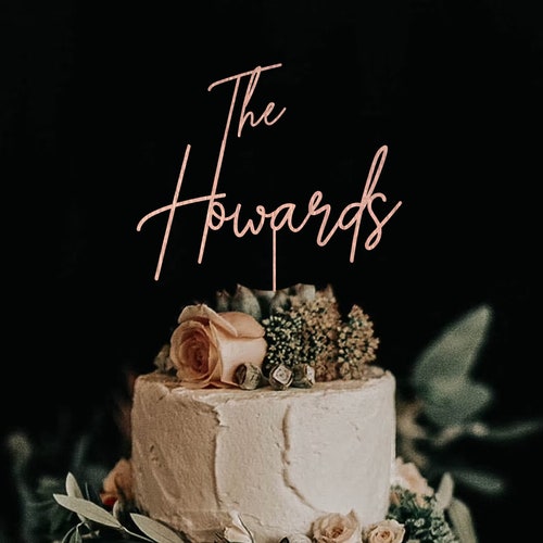 Rustic Personalized Wedding Cake Topper