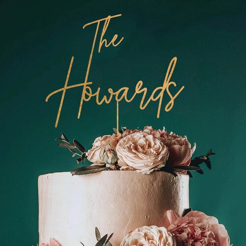 Rustic Personalized Wedding Cake Topper