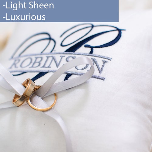 Custom Monogrammed Linen Ring Bearer Pillow