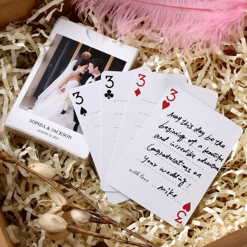 Personalized Wedding Guest Book Playing Cards