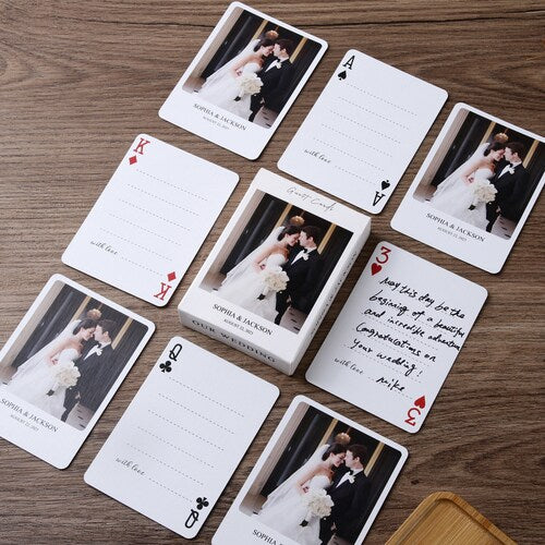 Personalized Wedding Guest Book Playing Cards