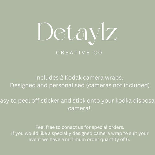 Wedding Disposable Camera Sticker Wraps