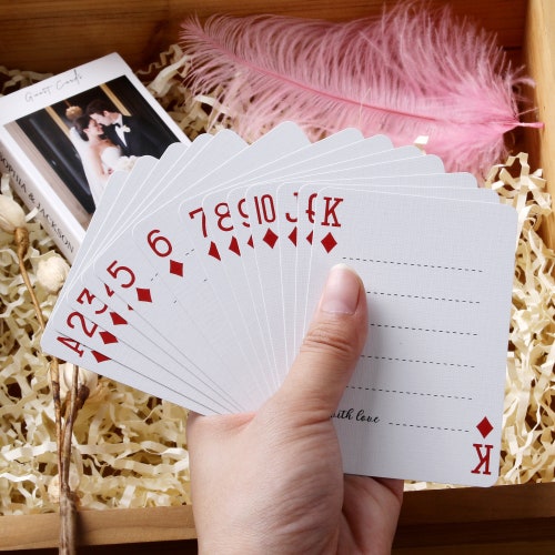 Personalized Wedding Guest Book Playing Cards