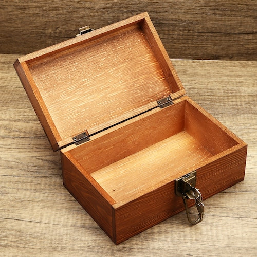 Personalized Wooden Gift Box with Lock and Key