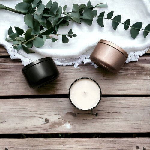 Personalized Soy Candle Wedding Favors – Set of 10 Tins