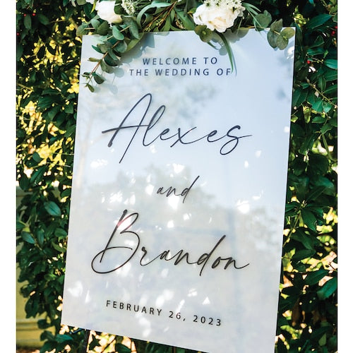 Custom Acrylic Wedding Welcome Sign