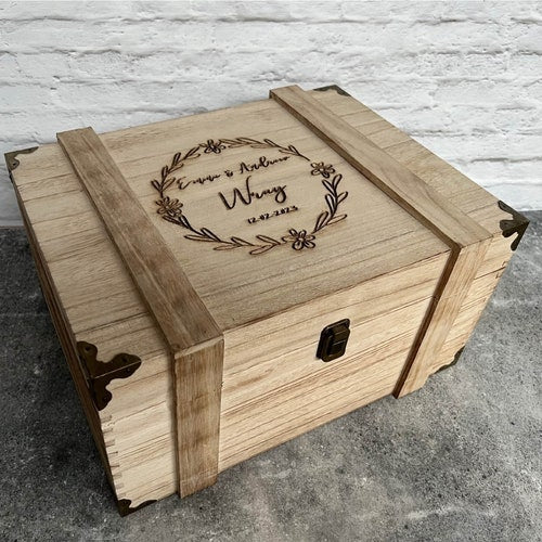 Personalized Rustic Wooden Keepsake Box