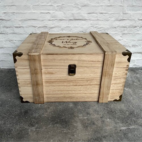 Personalized Rustic Wooden Keepsake Box