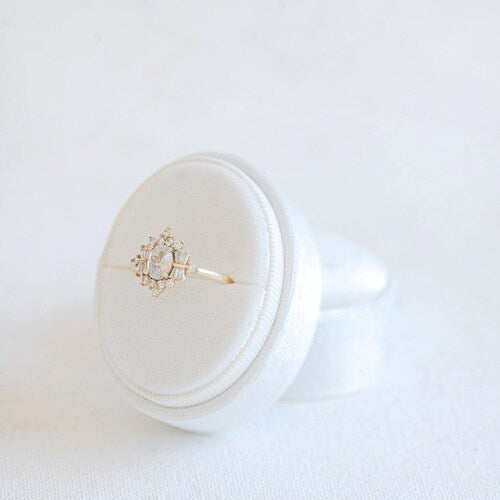 Custom Velvet Heirloom Ring Box – Personalized Engagement & Wedding Ring Box, Triple Slot, Double Slot, or Single Slot