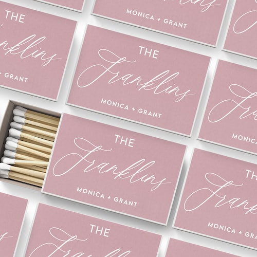 Bulk Wedding Matches – Set of 50 Personalized Matchboxes