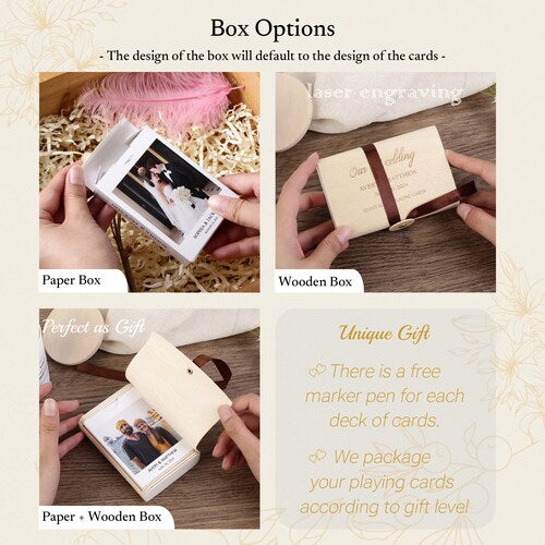 Personalized Wedding Guest Book Playing Cards