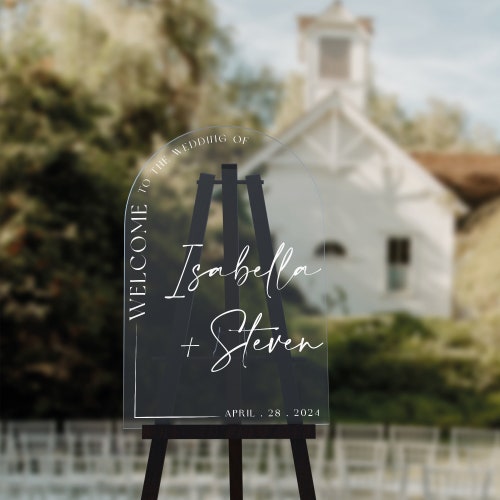 Personalized Acrylic Wedding Welcome Sign