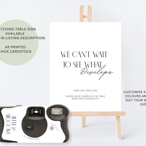 Wedding Disposable Camera Sticker Wraps