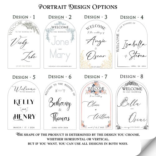 Personalized Acrylic Wedding Welcome Sign