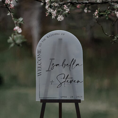 Personalized Acrylic Wedding Welcome Sign
