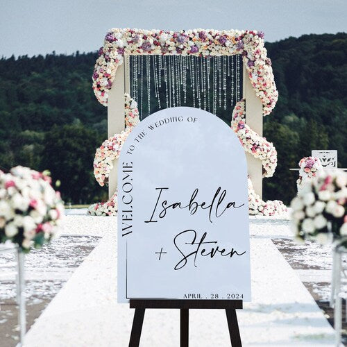 Personalized Acrylic Wedding Welcome Sign