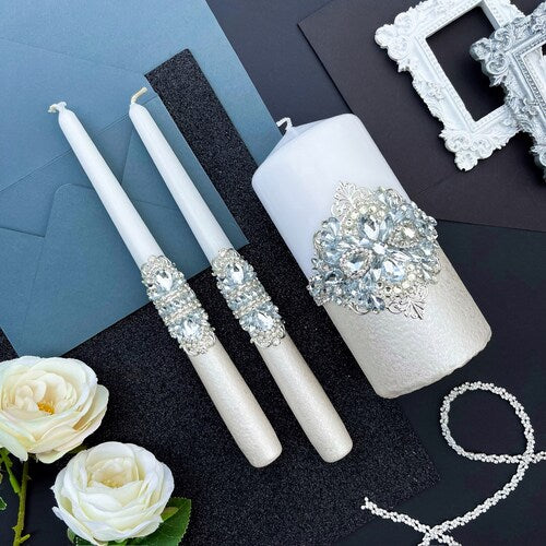 Personalized Wedding Cake Serving & Champagne Glasses Set