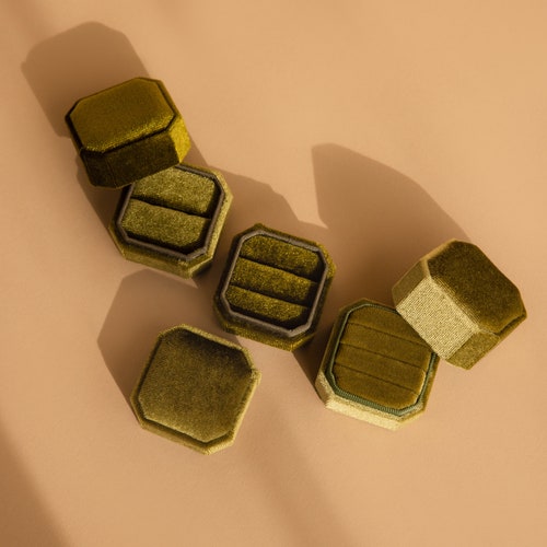 Velvet Ring Box | 1, 2, or 3 Slot Engagement Ring Box | Proposal & Gift Box