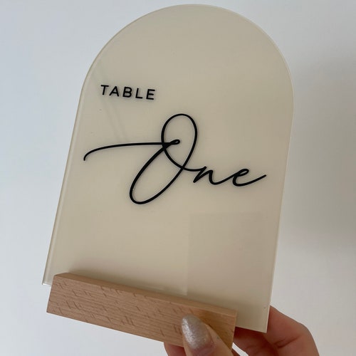 Modern Acrylic Wedding Table Numbers