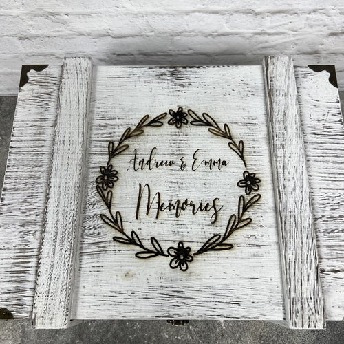 Personalized Rustic Wooden Keepsake Box