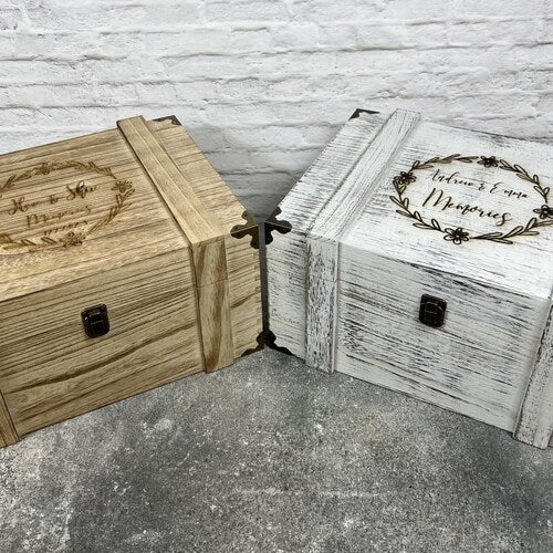 Personalized Rustic Wooden Keepsake Box