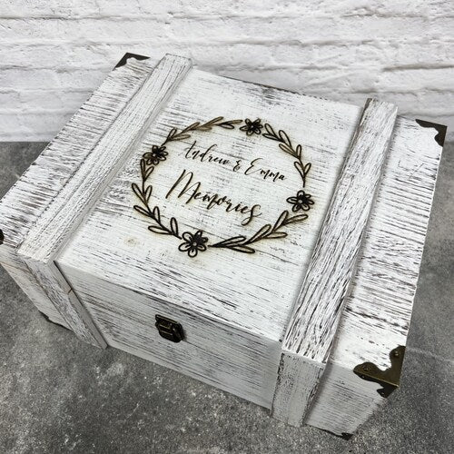 Personalized Rustic Wooden Keepsake Box