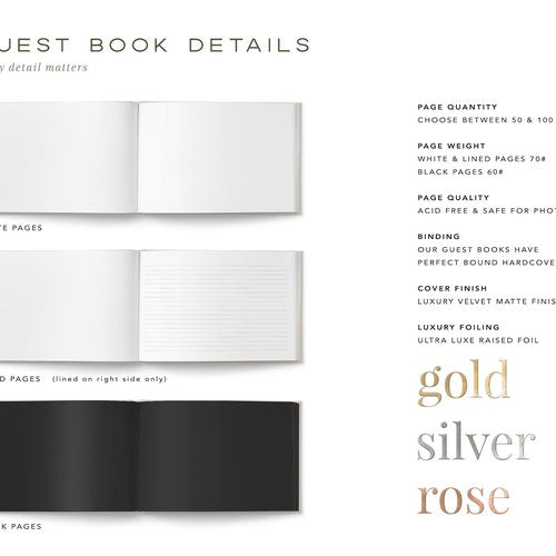 Personalized Wedding Guest Book – Luxury Foil Design