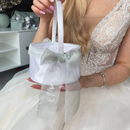 Personalized Sage Green Wedding Ring Bearer Pillow – Elegant & Customizable